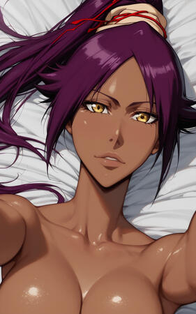 Yoruichi Shihouin in bed