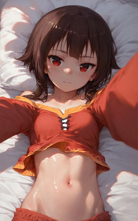 Megumin in bed